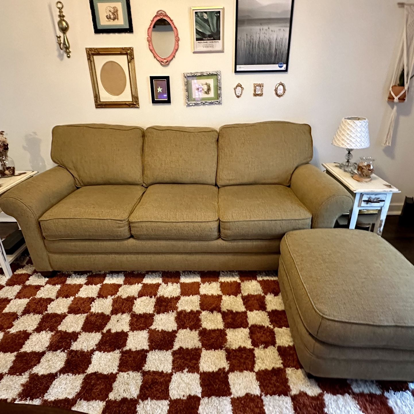 3 Seater Couch with Ottoman