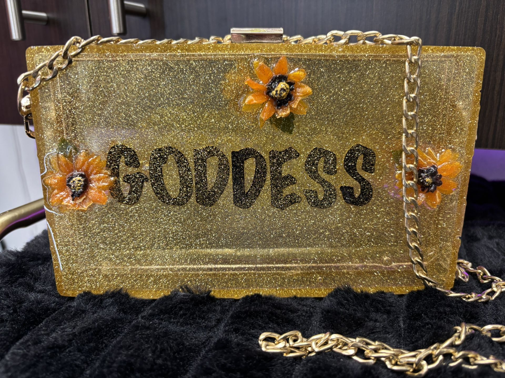 Goddess Handmade Yellow Clutch