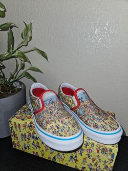Vans x Where's Waldo Slip-On Sneakers, $15