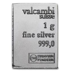 1 Gram .999 Fine Silver Bar Thumbnail