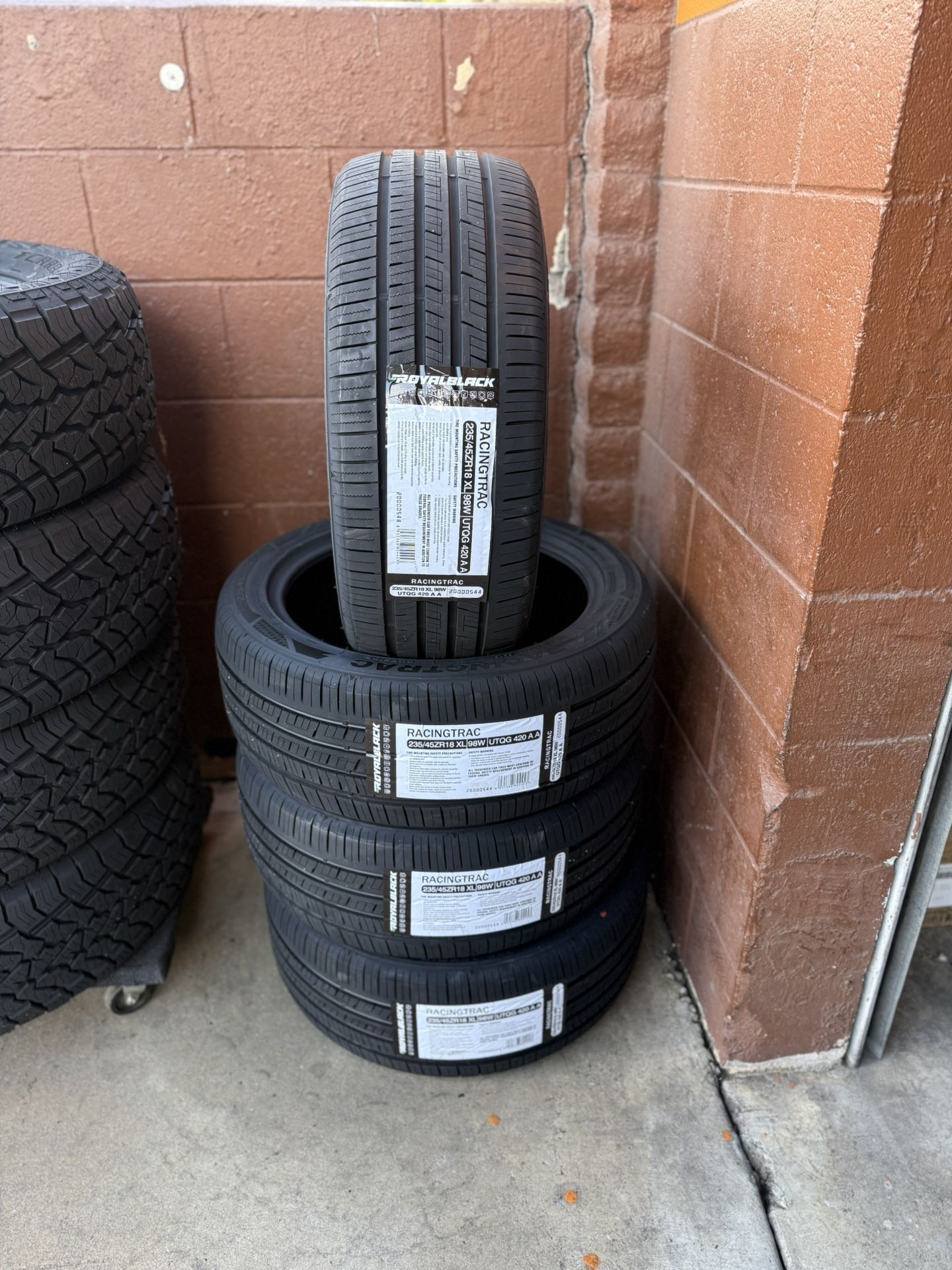 New Set Of (4) 235/45R18 RoyalBlack All Season Tires For Sale