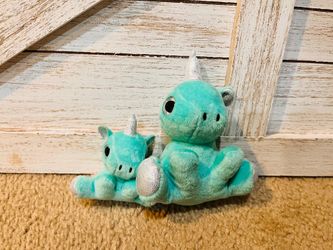 Surprizamals Teal Aqua Tiny Unicorn Mini Plush Stuffed Animal 4"