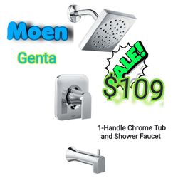 Moen Genta 1-Handle Chrome Tub and Shower Faucet