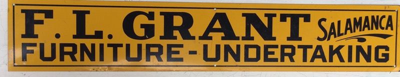 Vintage metal sign from Salamanca NY