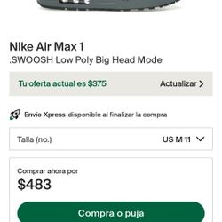 Swoosh Low Poly Big Head Mode 007 Nike Air Max 1