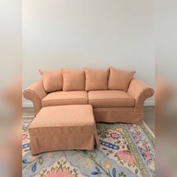 Pottery Barn Couch and Ottoman - Like New - NEW PT RICHEY, FL