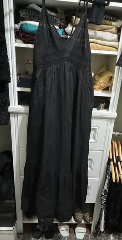 Women ZARA Black Maxi Summer Dress Size Small