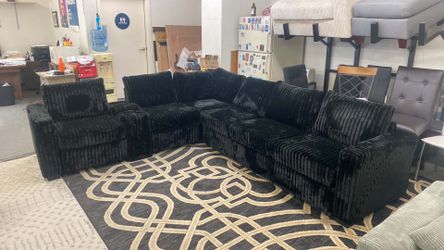 New Sectional Corduroy Couch with USB Console! Free Delivery 🚚!