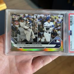 2025 Topps Now Shohei Ohtani / Aaron Judge Gold Foil /50 PSA 10