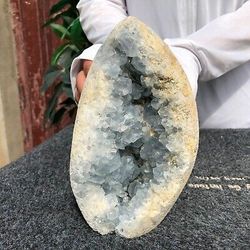 7.8 LB BlUE CELESTITE CRYSTAL GEODE