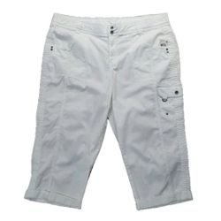 Style & Co Size 18 Bright White Capri Pants Casual Cargo 