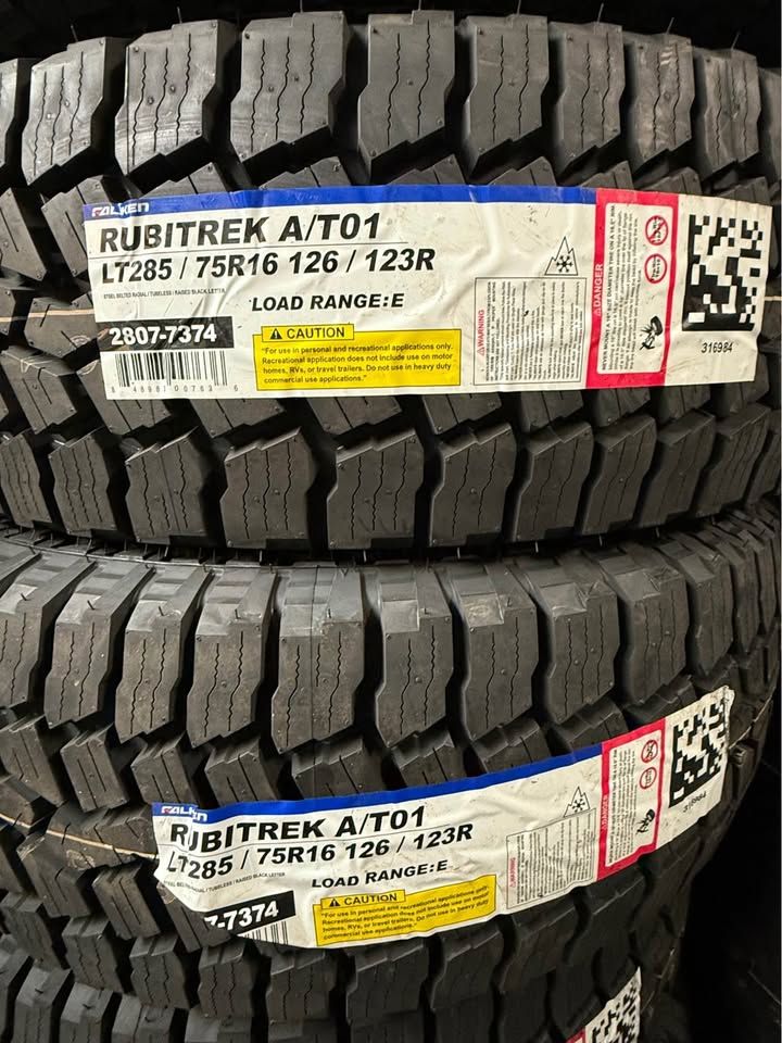 (4) LT 285-75-16 Falken Rubitrek AT01 Free Alignment Free install..