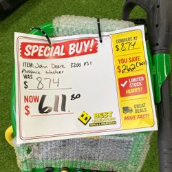 John Deere 3200 PSI Pressure Washer