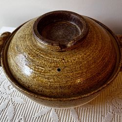 NEW Vtg Large Heavy Chinese rice bowl with top with Handles