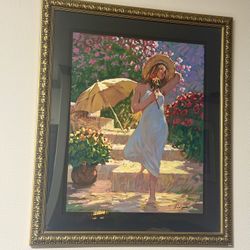The Woman on the Steps (Signed “Lidya Yana”) Antique