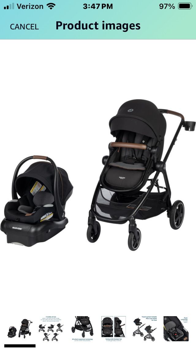  Stroller Car Seat Combo - Maxi-Cosi Zelia™_ Luxe 5-in-1 Modular Travel System