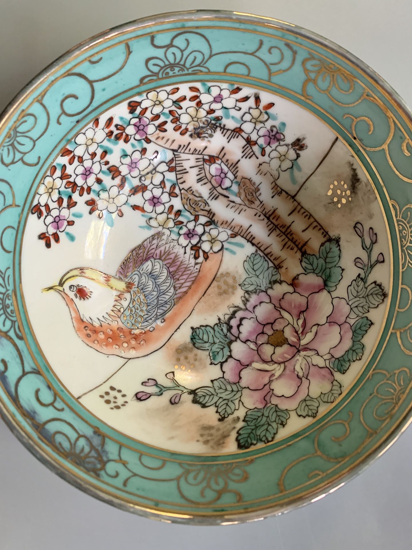 Vintage Painted Porcelain Bowl