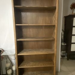 Solid Wood Tall Bookshelf