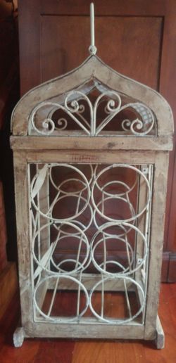 Wine Rack - Metal/Wood - 6 Bottle