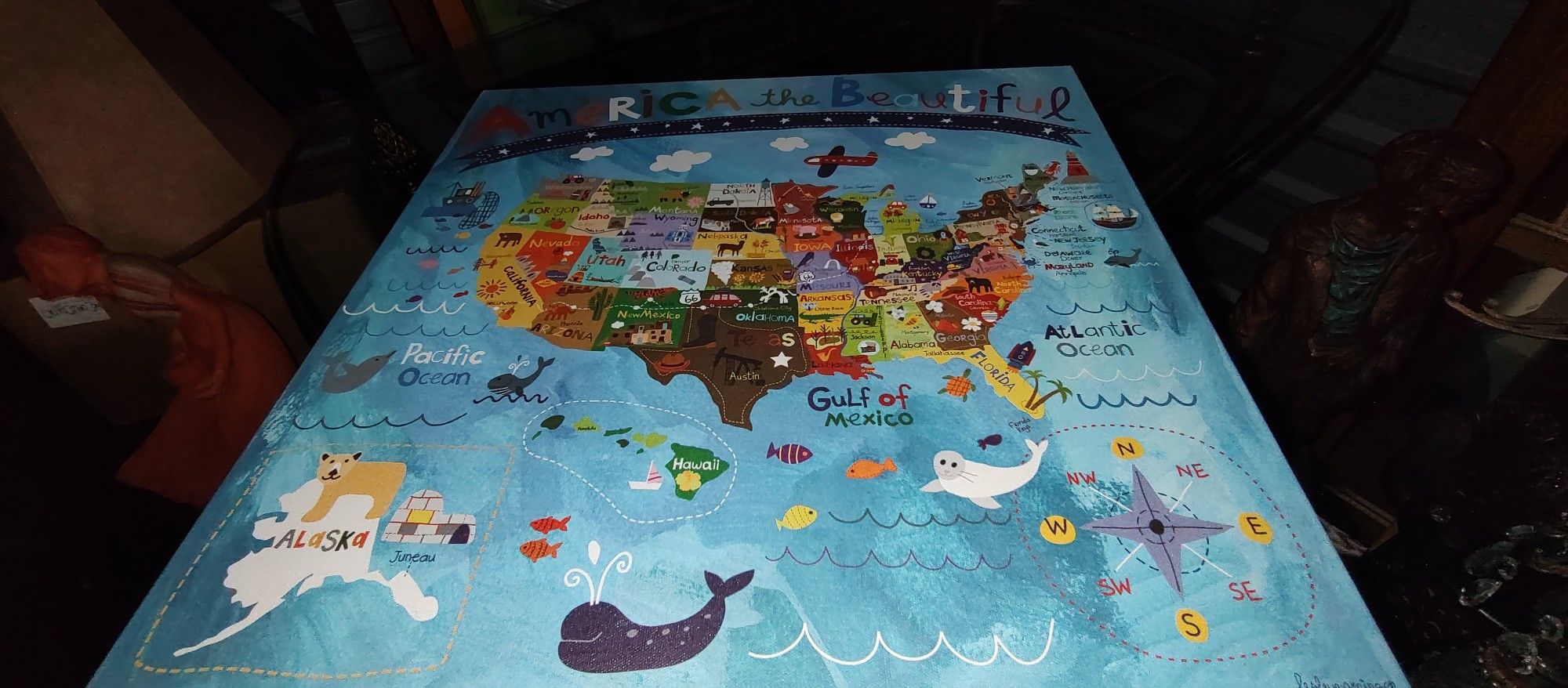 Oopsy Daisy Beautiful America Map