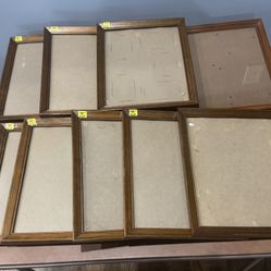 9-Med Brown Framed-$5 each or all 8 for $35&1 w/o glass-$2 (See description for sizes)
