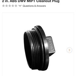 VPC - 2 in. ABS DWV MIPT Cleanout Plug