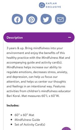 KAPLAN Mindfulness Mat Kit for Sale in Los Angeles, CA - OfferUp