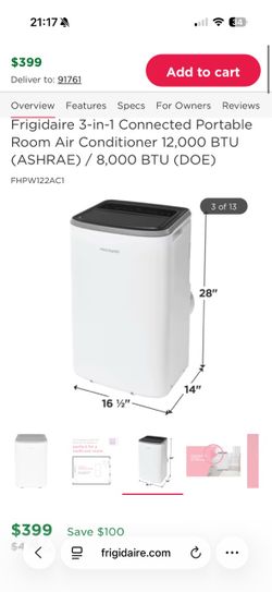 Portable a/c unit frigidaire