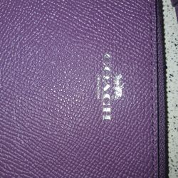 Purple COACH Wristlet 