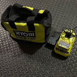 Ryobi 18v Battery Charger And Bag