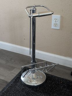 Toilet Paper Roll Hanger with Magazine Rack