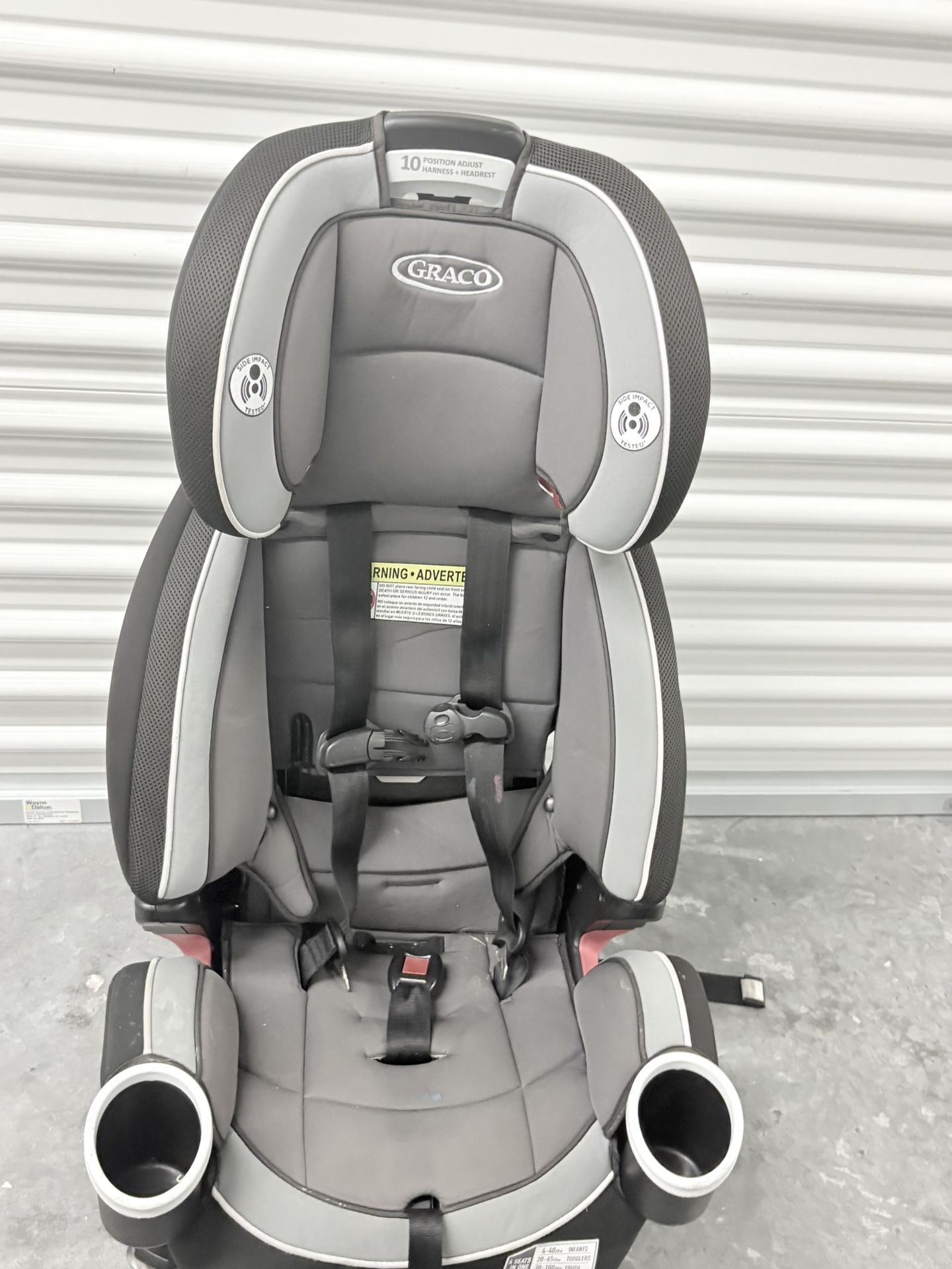 Graco Car Seat 4 Ever Rear Facing 4-40 Lbs /foward 25/65 Lbs Manufactured 2015