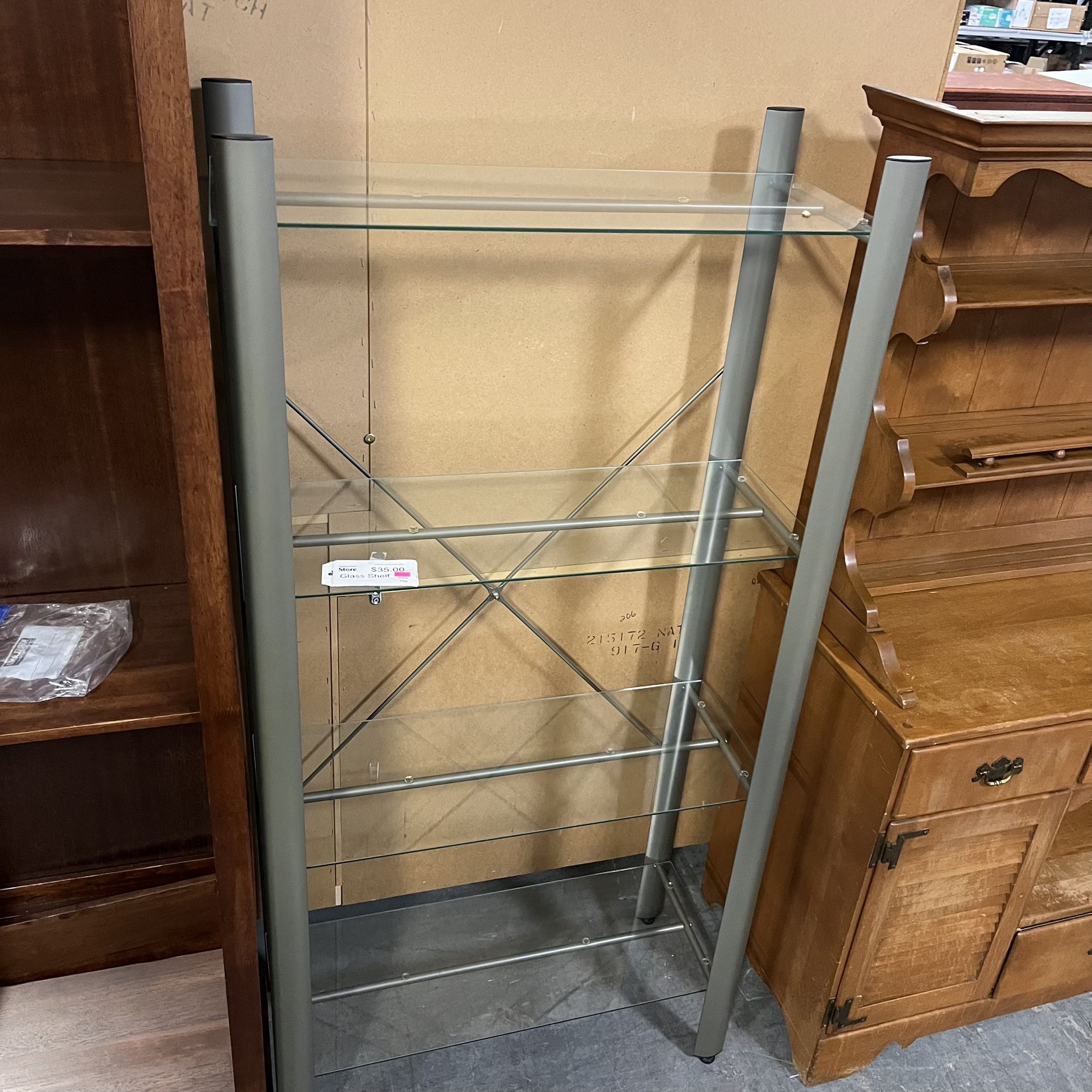 Glass Bookcase Shelf (in Store)