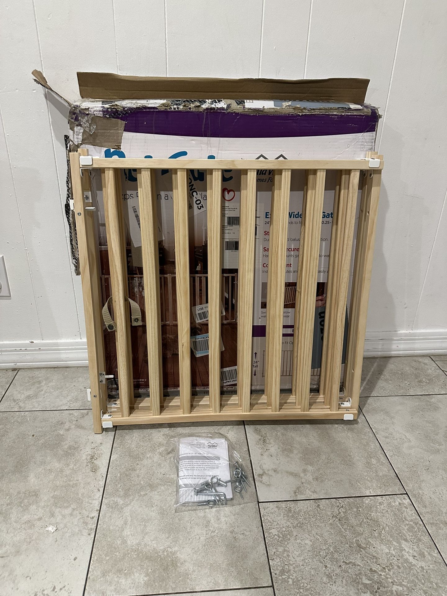 Extra Wide Pet Gate - Fits Openings 50.25” - 94”