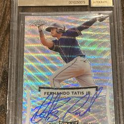 2017-18 FERNANDO TATIS JR RC LMD Silver Wave Auto BGS 9.5