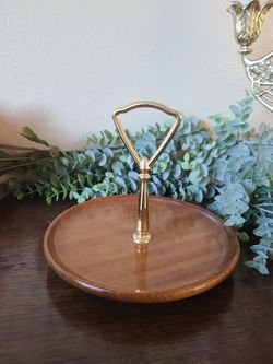 MCM Vintage myrtlewood trinket tray