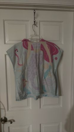 Pink Seascape Toddler Hooded Pool/Bath Towel