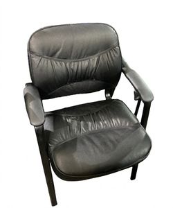 Black Leather Floor Model Guest Chair – Starting from $100