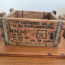 Vintage Military Artillery Wooden Box  