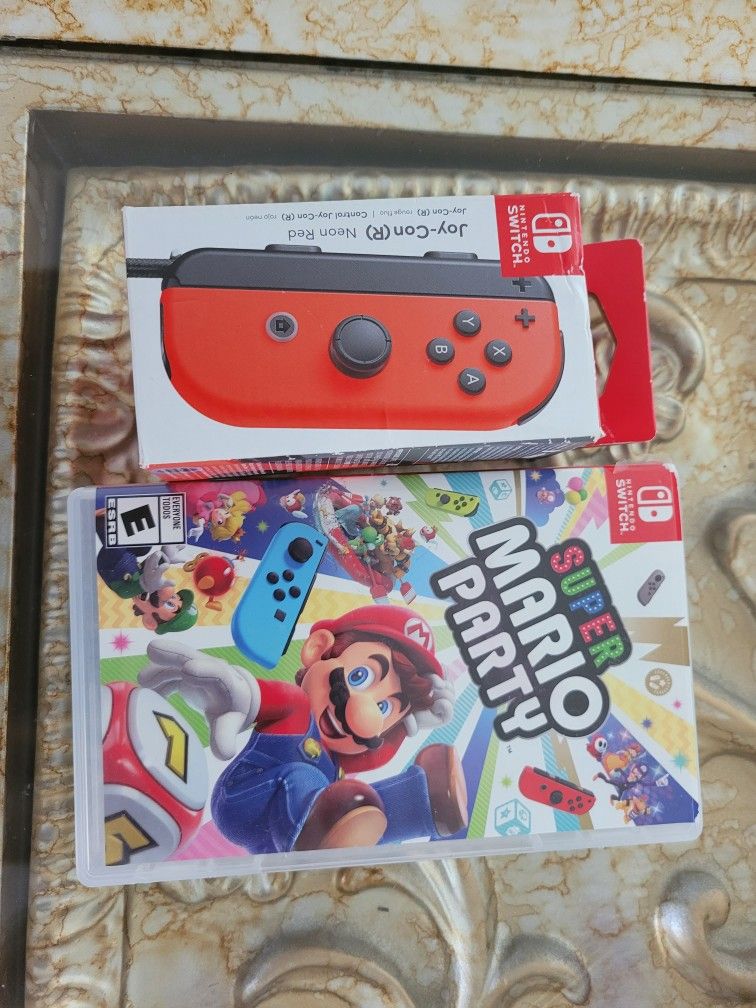 Controle Switch Joy Con + Mario Party