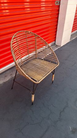 Vintage Rattan Wicker Accent Chair