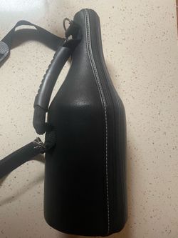 Wine leather tote cooler