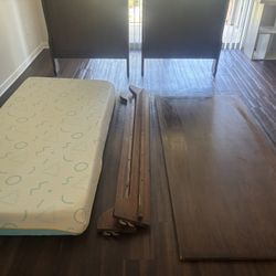 Full Sleigh Bed Frame + JAMA Mattress (Excellent Condition)