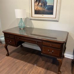 Mahogany Wood Desk By Alexander Jullan