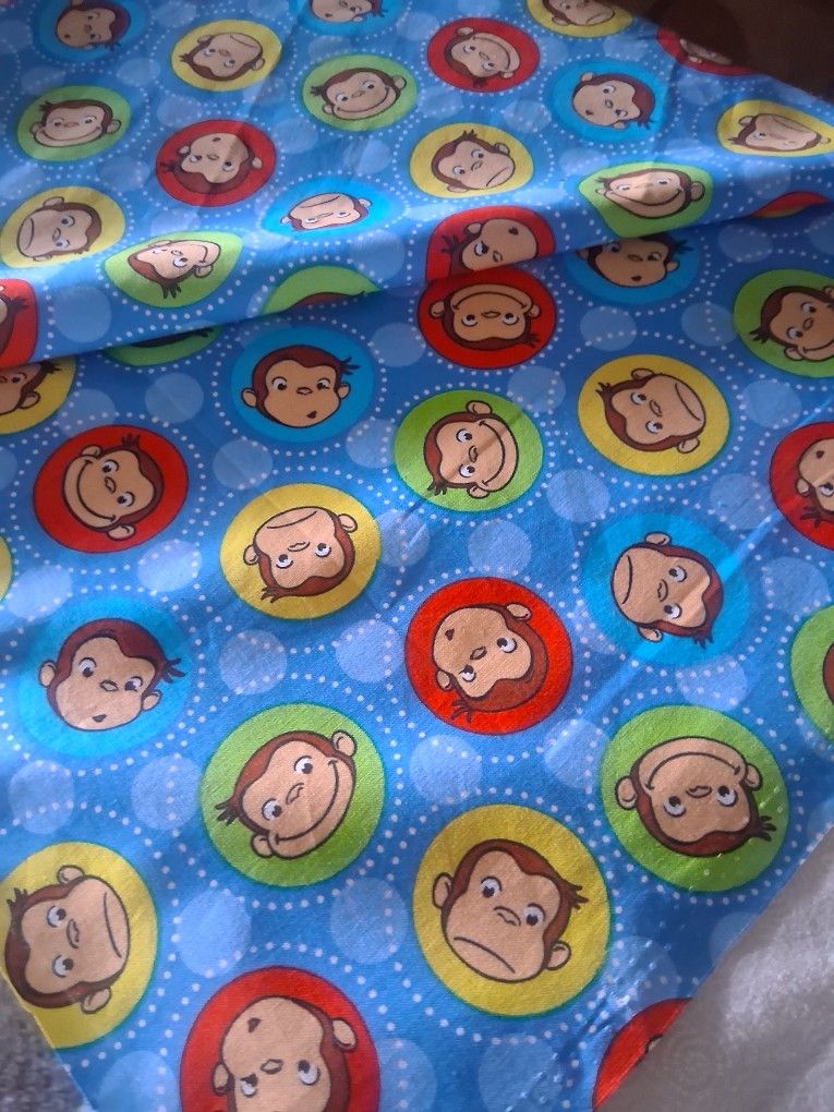 Curious George Broadcloth Fabric