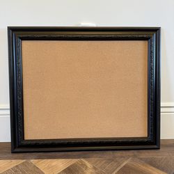 Bulletin Board With Brown Frame