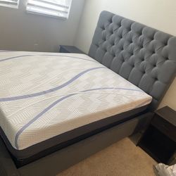 Queen Bed With Matress And Box Spring For Sale
