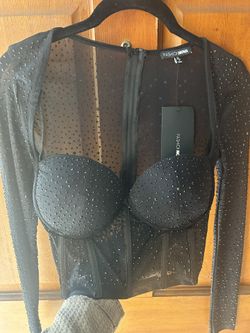 Rhinestone crop top  new years attire 