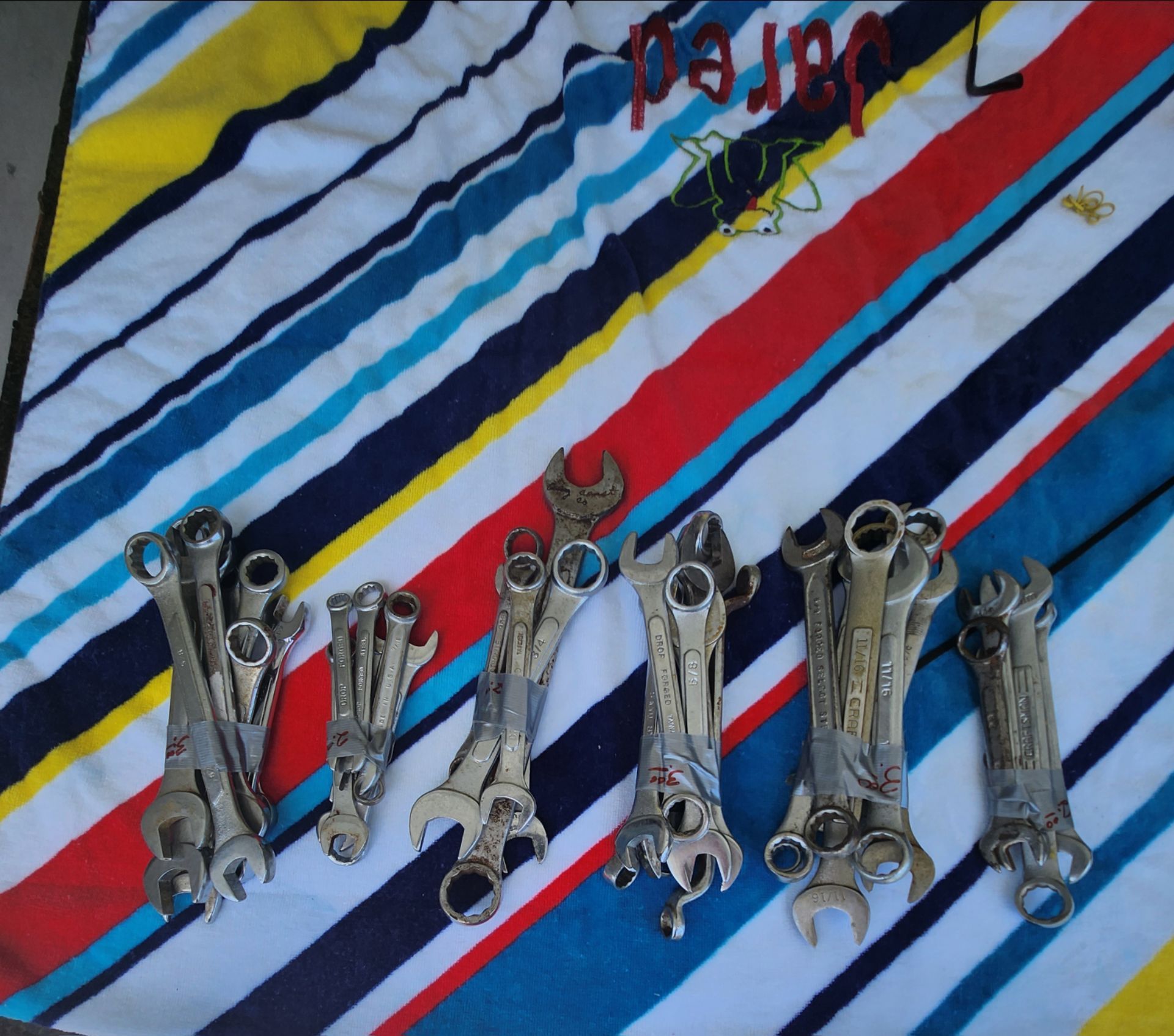 Wrenches different sizes