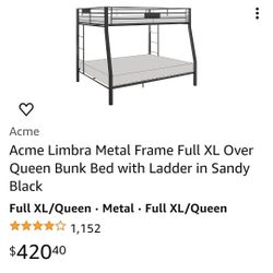 Metal Frame Bunk Bed Queen